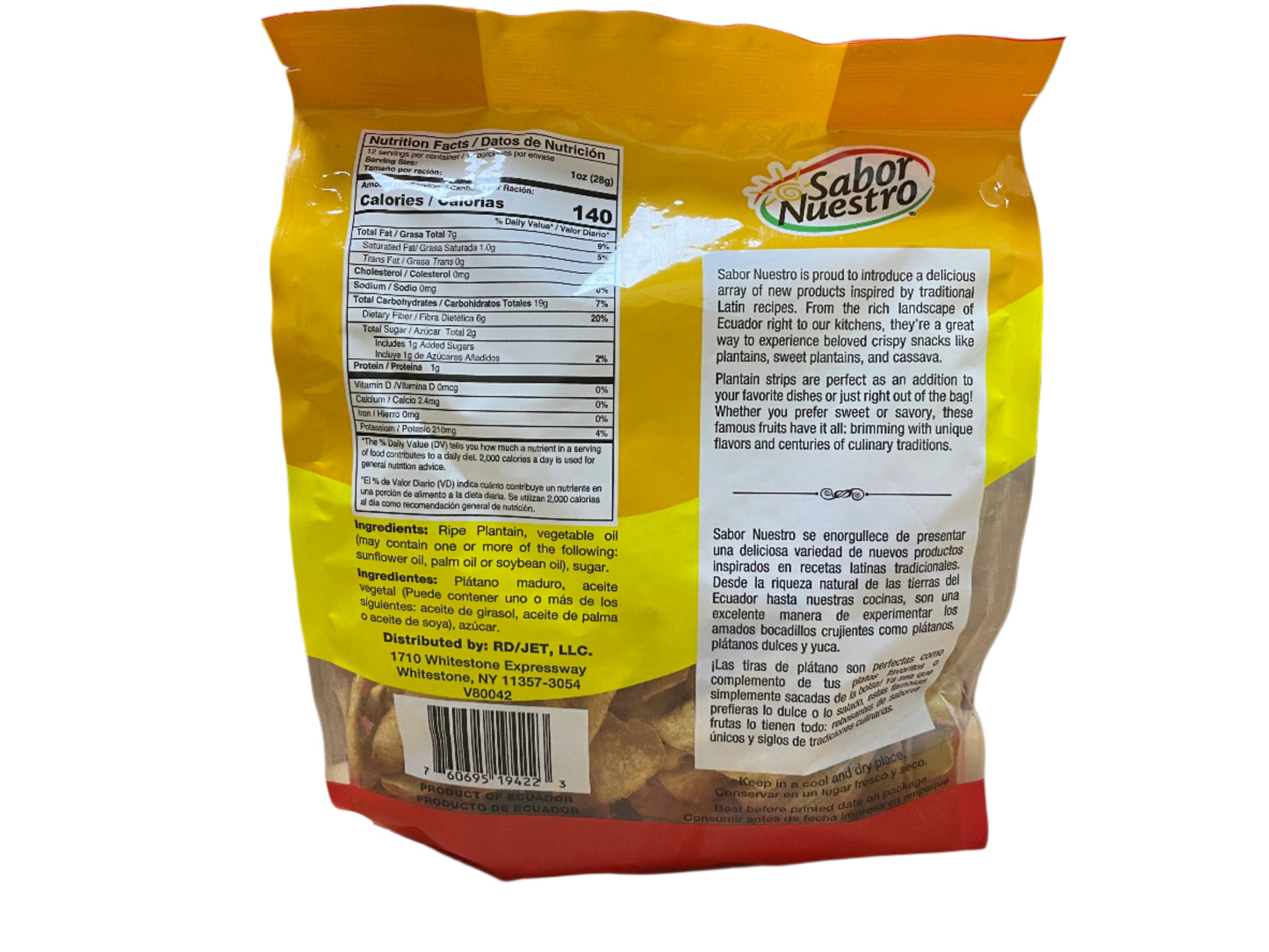 Saber Nuestro Sweet Plantain Chips 12 oz
