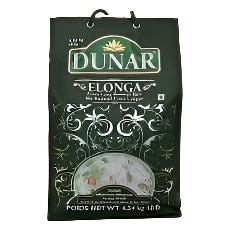 Dunar - Elonga Basmati Rice Premium Long Grain, 10 Lb
